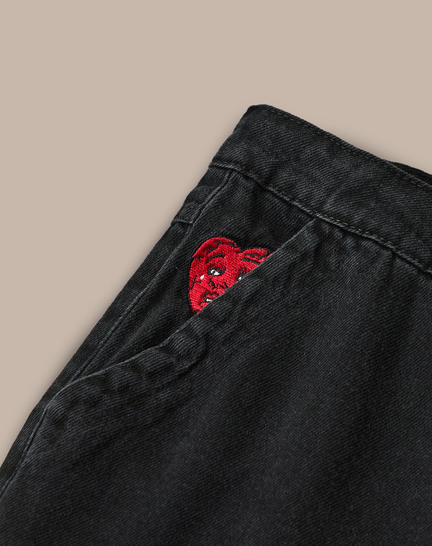 Calça Jeans Cargo Preta Bront