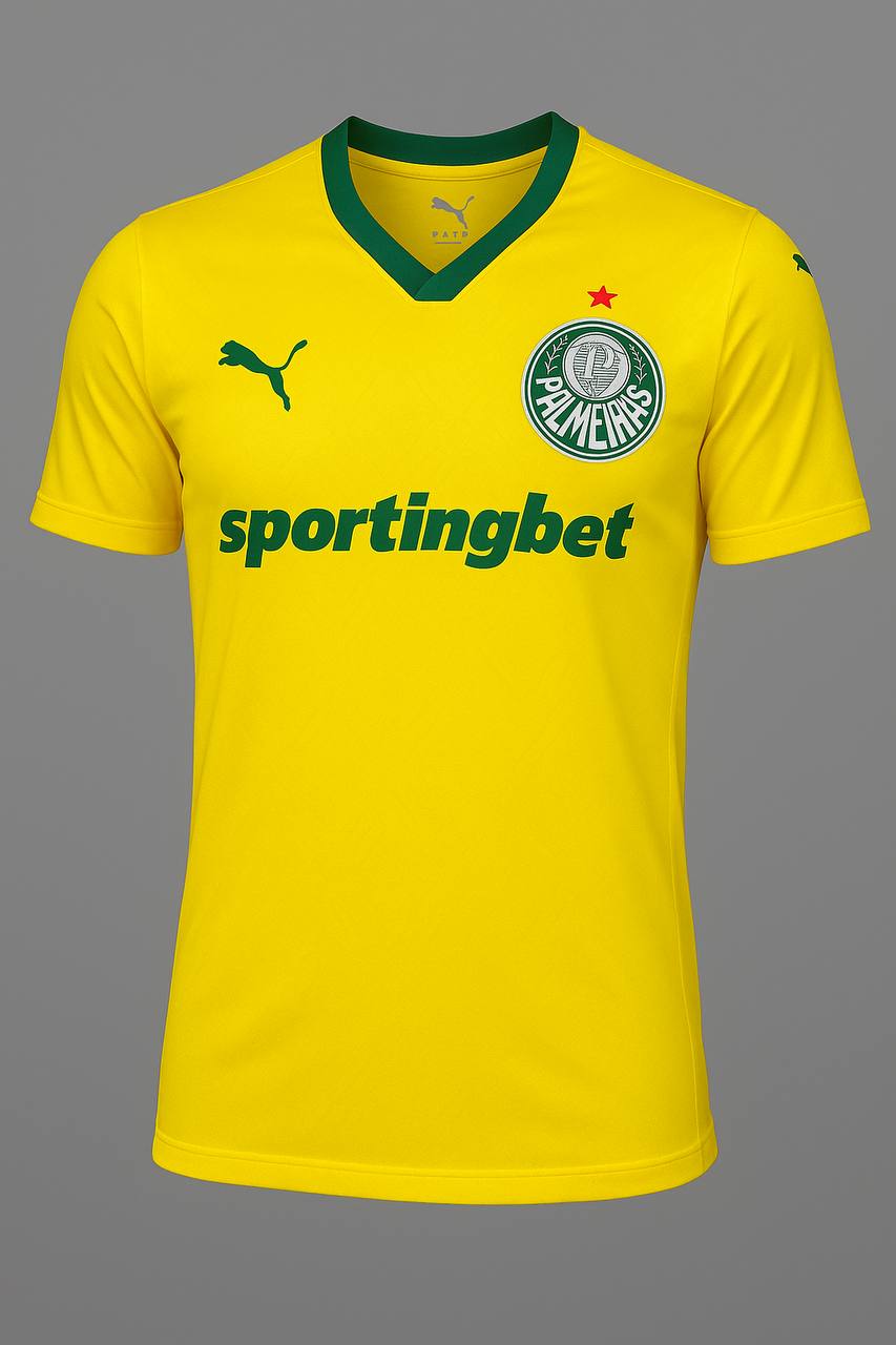 Camiseta Tailandesa Palmeiras Amarela