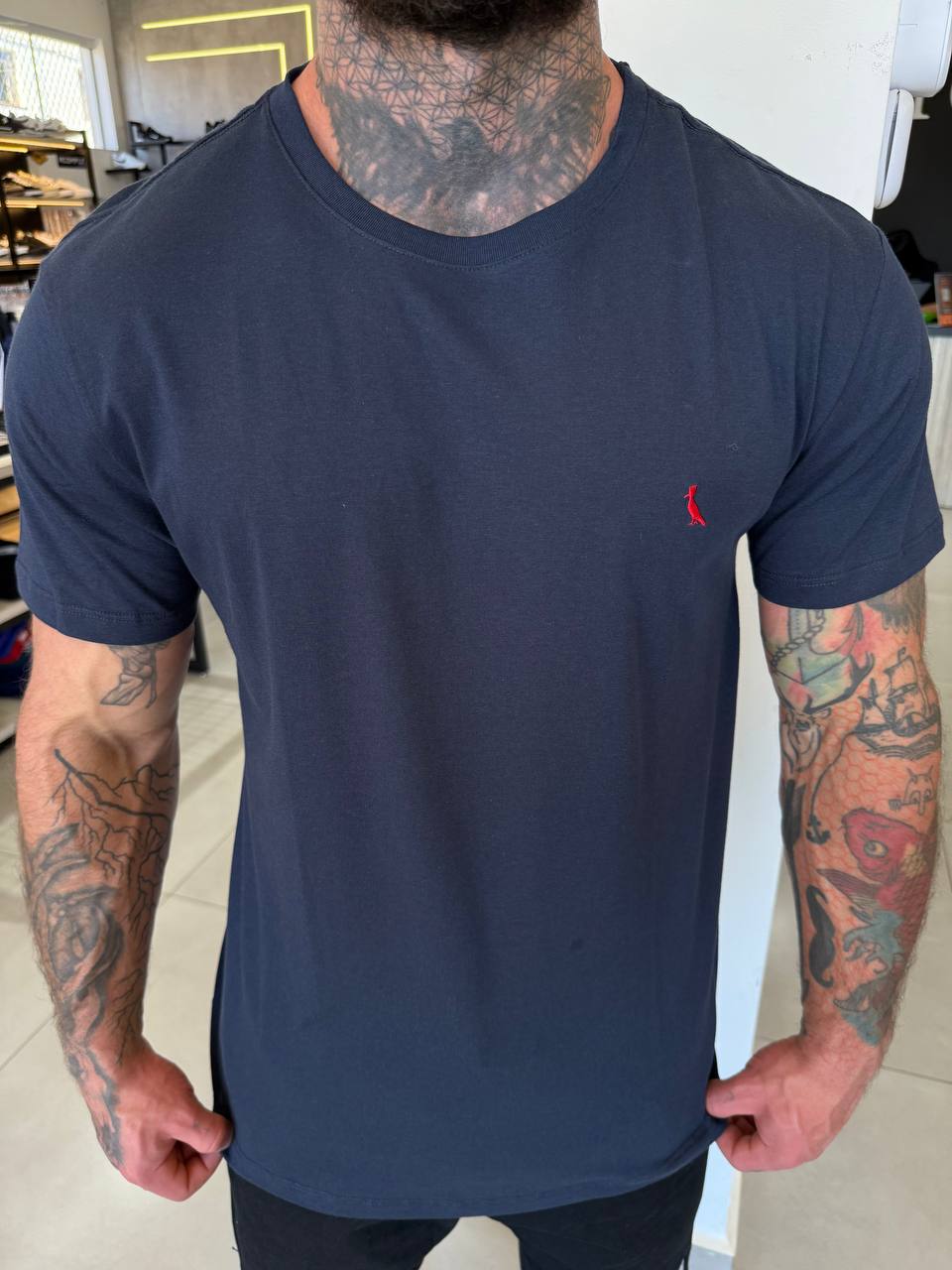 Camiseta Reserva - Azul/Vermelho